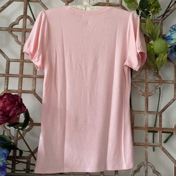 NWT A&F soft pink tshirt with elastic sleeves - Picture 6 of 6